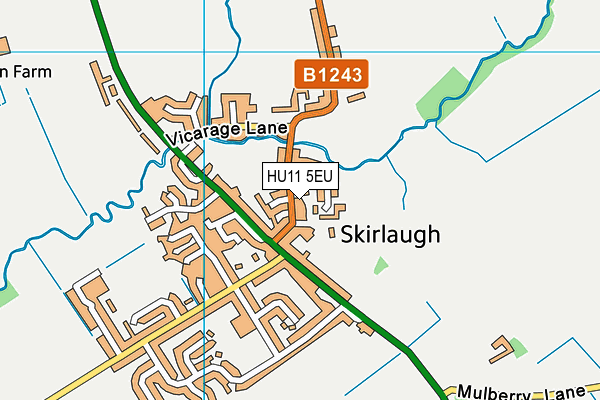 HU11 5EU map - OS VectorMap District (Ordnance Survey)