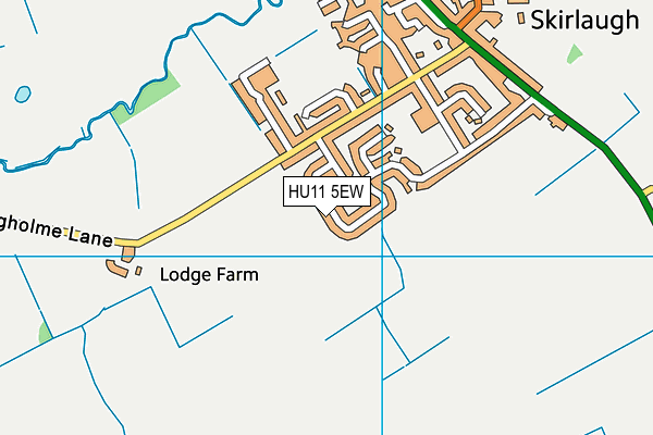 HU11 5EW map - OS VectorMap District (Ordnance Survey)