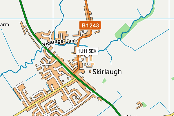 HU11 5EX map - OS VectorMap District (Ordnance Survey)