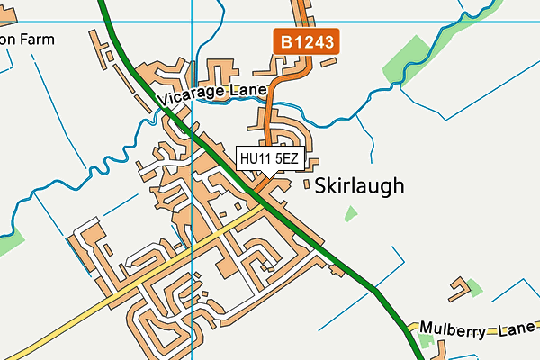 HU11 5EZ map - OS VectorMap District (Ordnance Survey)