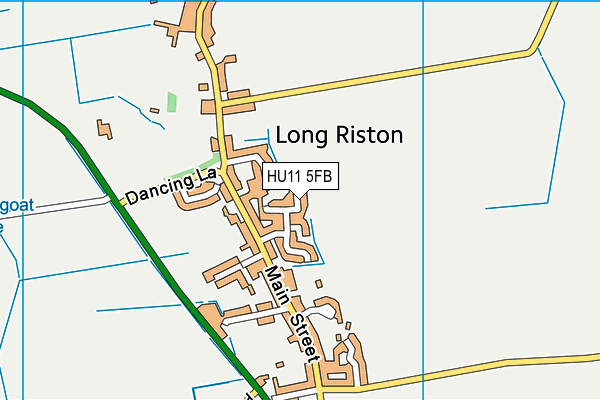 HU11 5FB map - OS VectorMap District (Ordnance Survey)