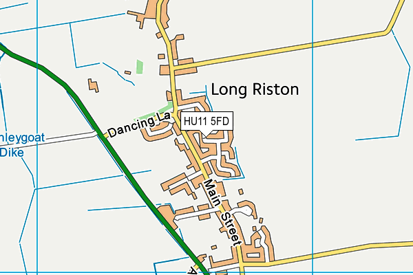 HU11 5FD map - OS VectorMap District (Ordnance Survey)