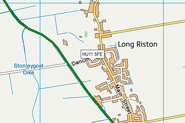 HU11 5FE map - OS VectorMap District (Ordnance Survey)