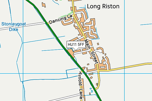 HU11 5FF map - OS VectorMap District (Ordnance Survey)