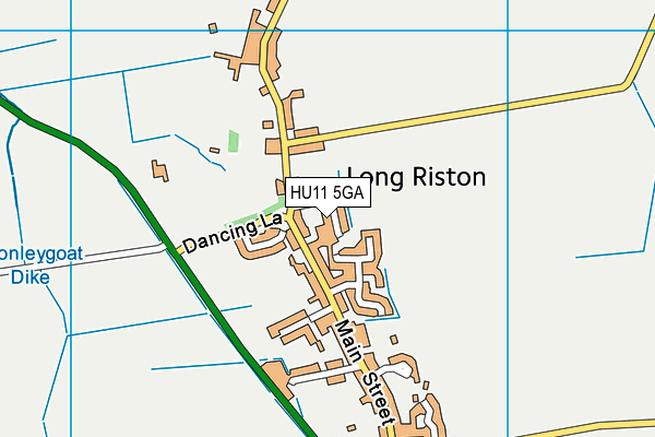 HU11 5GA map - OS VectorMap District (Ordnance Survey)