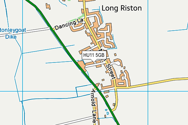 HU11 5GB map - OS VectorMap District (Ordnance Survey)