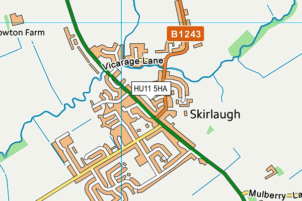 HU11 5HA map - OS VectorMap District (Ordnance Survey)