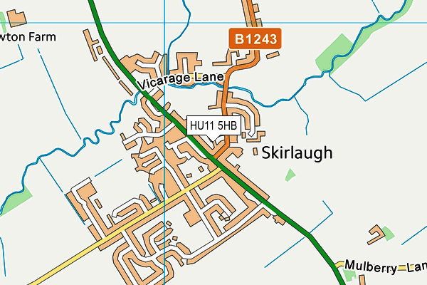 HU11 5HB map - OS VectorMap District (Ordnance Survey)