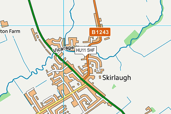 HU11 5HF map - OS VectorMap District (Ordnance Survey)