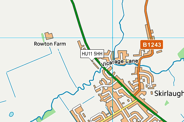 HU11 5HH map - OS VectorMap District (Ordnance Survey)