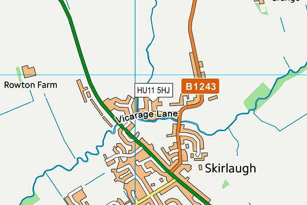 HU11 5HJ map - OS VectorMap District (Ordnance Survey)