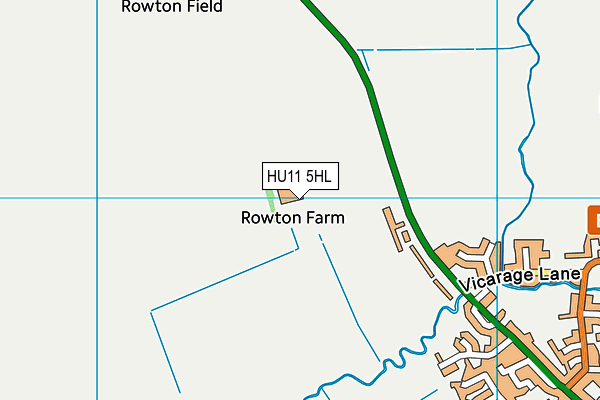 HU11 5HL map - OS VectorMap District (Ordnance Survey)