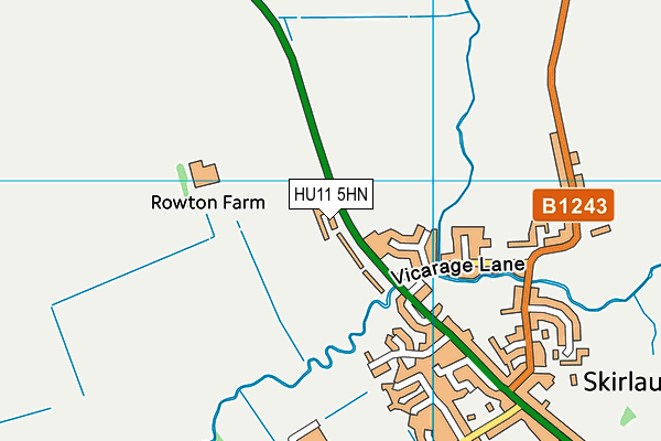 HU11 5HN map - OS VectorMap District (Ordnance Survey)