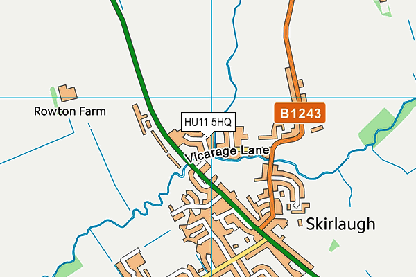 HU11 5HQ map - OS VectorMap District (Ordnance Survey)