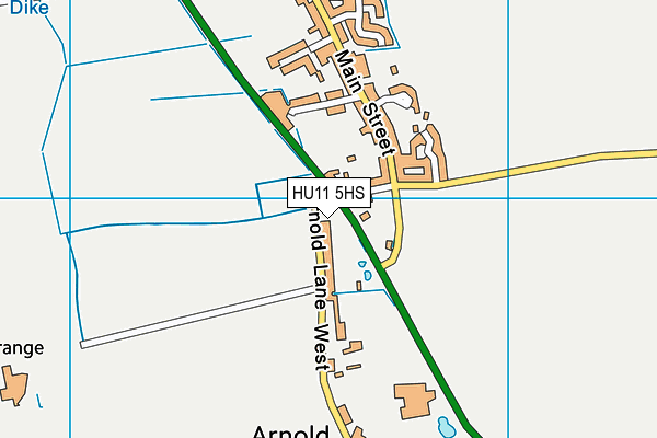 HU11 5HS map - OS VectorMap District (Ordnance Survey)