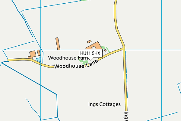 HU11 5HX map - OS VectorMap District (Ordnance Survey)