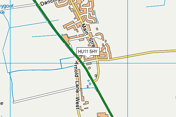 HU11 5HY map - OS VectorMap District (Ordnance Survey)