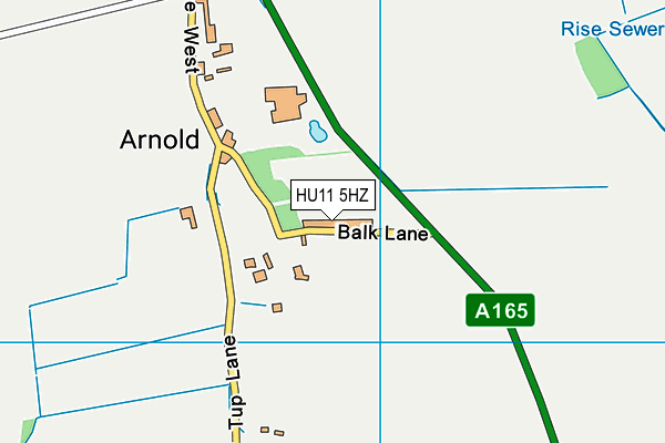 HU11 5HZ map - OS VectorMap District (Ordnance Survey)