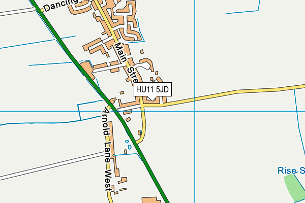 HU11 5JD map - OS VectorMap District (Ordnance Survey)