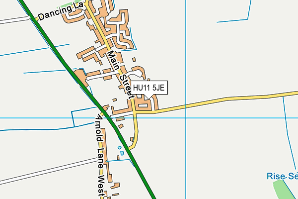 HU11 5JE map - OS VectorMap District (Ordnance Survey)