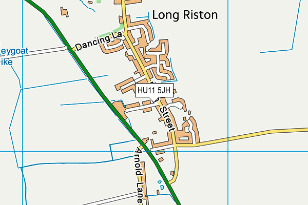 HU11 5JH map - OS VectorMap District (Ordnance Survey)