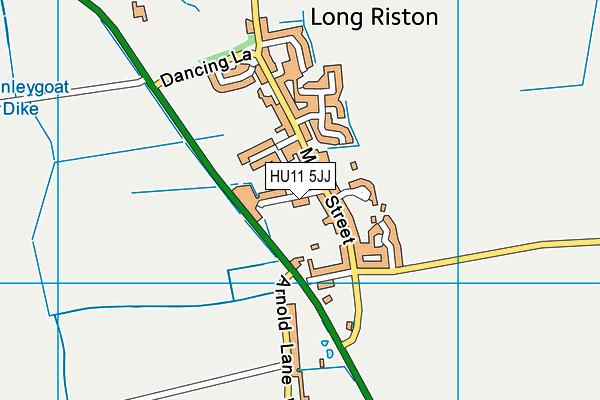 HU11 5JJ map - OS VectorMap District (Ordnance Survey)