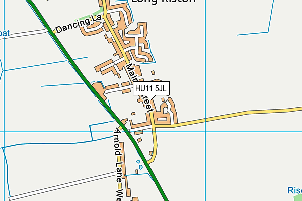 HU11 5JL map - OS VectorMap District (Ordnance Survey)