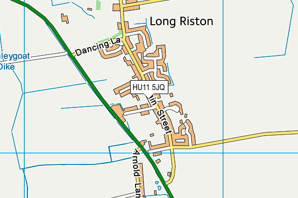 HU11 5JQ map - OS VectorMap District (Ordnance Survey)