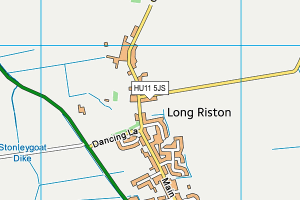 HU11 5JS map - OS VectorMap District (Ordnance Survey)