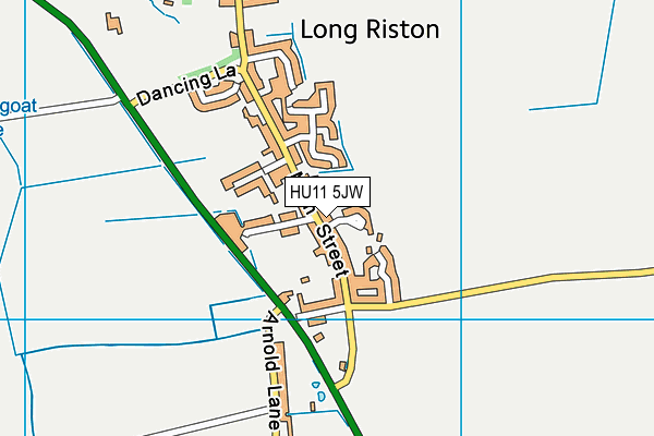 HU11 5JW map - OS VectorMap District (Ordnance Survey)