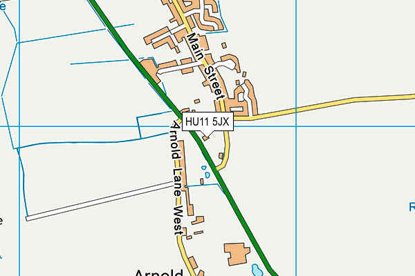 HU11 5JX map - OS VectorMap District (Ordnance Survey)