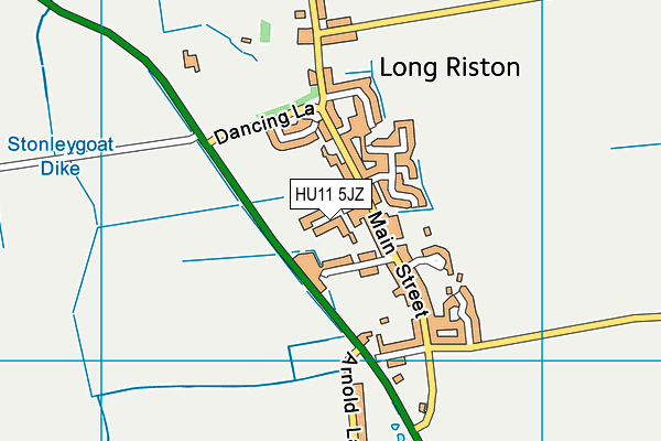 HU11 5JZ map - OS VectorMap District (Ordnance Survey)