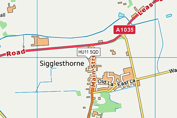 HU11 5QD map - OS VectorMap District (Ordnance Survey)