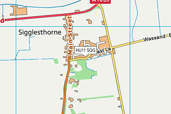 HU11 5QG map - OS VectorMap District (Ordnance Survey)