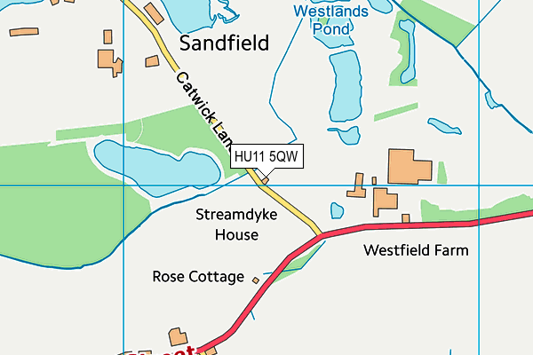 HU11 5QW map - OS VectorMap District (Ordnance Survey)