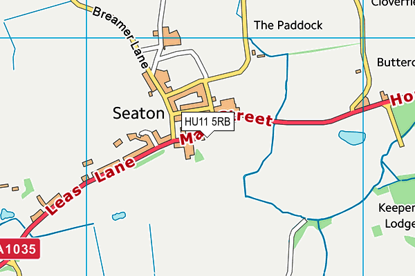 HU11 5RB map - OS VectorMap District (Ordnance Survey)