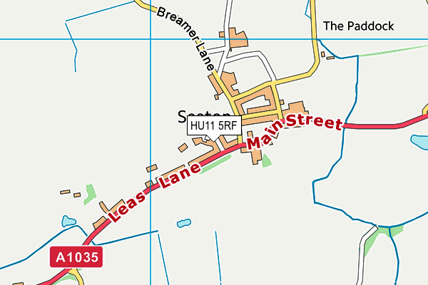 HU11 5RF map - OS VectorMap District (Ordnance Survey)