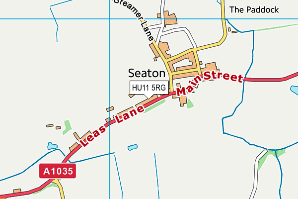 HU11 5RG map - OS VectorMap District (Ordnance Survey)