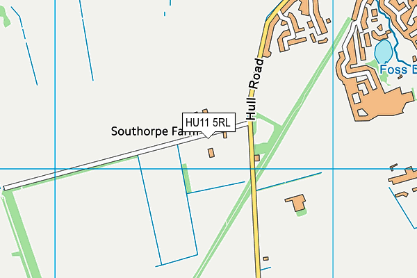 HU11 5RL map - OS VectorMap District (Ordnance Survey)