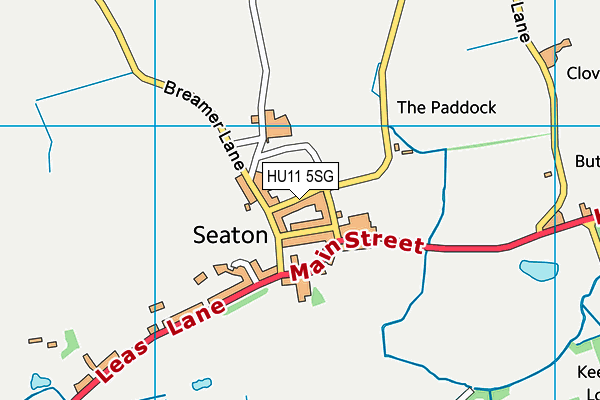 HU11 5SG map - OS VectorMap District (Ordnance Survey)