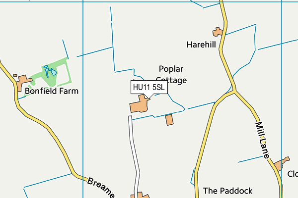 HU11 5SL map - OS VectorMap District (Ordnance Survey)