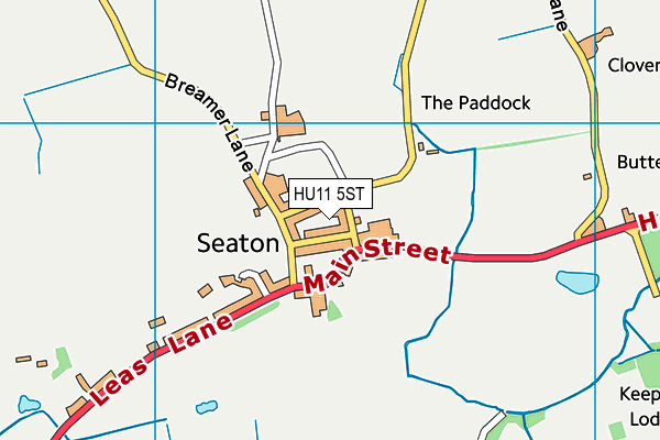 HU11 5ST map - OS VectorMap District (Ordnance Survey)