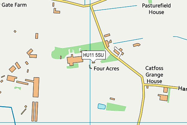 HU11 5SU map - OS VectorMap District (Ordnance Survey)