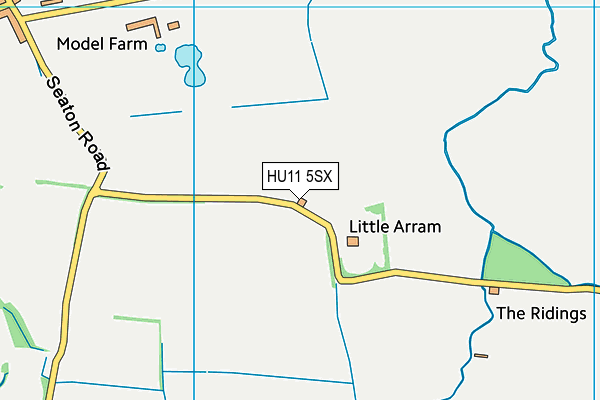 HU11 5SX map - OS VectorMap District (Ordnance Survey)