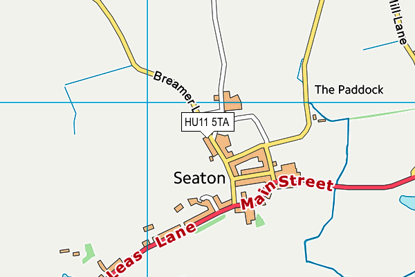 HU11 5TA map - OS VectorMap District (Ordnance Survey)