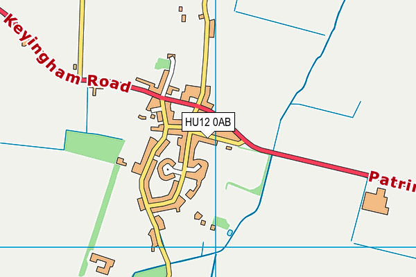 Ottringham Playing Fields map (HU12 0AB) - OS VectorMap District (Ordnance Survey)
