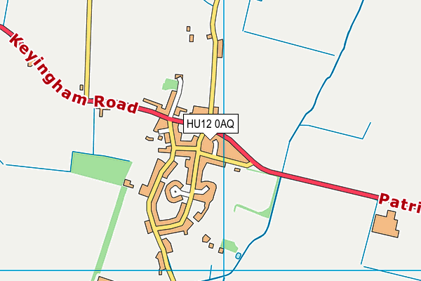 HU12 0AQ map - OS VectorMap District (Ordnance Survey)