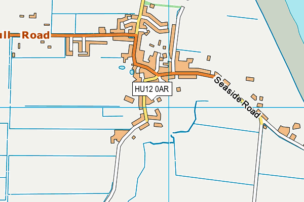 HU12 0AR map - OS VectorMap District (Ordnance Survey)