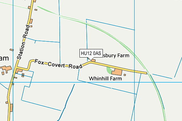 HU12 0AS map - OS VectorMap District (Ordnance Survey)