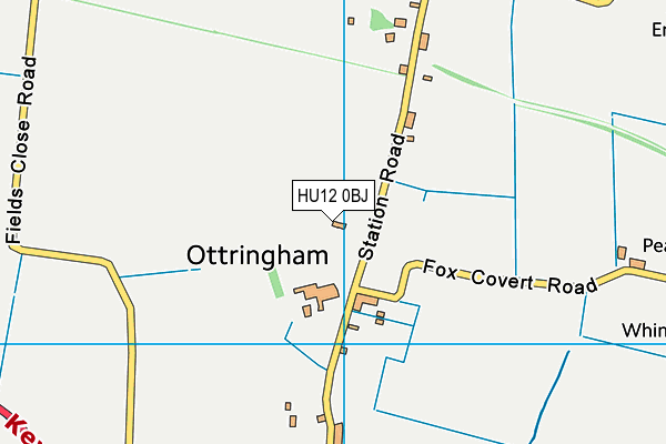 HU12 0BJ map - OS VectorMap District (Ordnance Survey)